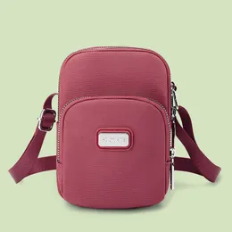 Evening Bags 2023 Solid Color Vertical Square Nylon One Shoulder Crossbody Men's Bag Canvas Small