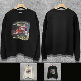 RH Street Trend Limited Sweatshirts Rhude Os Loose Hip-Hip High Street Pullover Dound Dound Sweater BMST