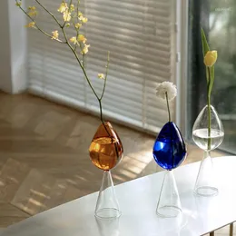 Vasos vasos de flores para decoração de mesa de vidro Fler Flowers Arranjo Nórdico seco seco