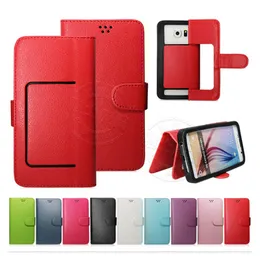 Universal Wallet Cases Flip PU Ledertasche Kreditkartensteckplatz Abdeckung für 3,5 bis 6,0 Zoll Handy iPhone 14 Samsung S23 A14 A34 A54 MOTO OPPO OnePlus Huawei XiaoMi