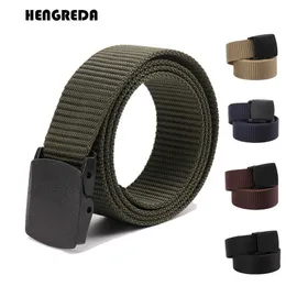 Belts Military Men Belt Woman Army Belt 2019 Tactical Wide Waist Belts Plastic Buckle Light Weight Black Belt Nylon Travel 120cm 130cm Z0228