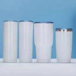 20 oz taşınabilir termos bardak termal süblimasyon su bardağı düz zayıflama tumbler paslanmaz çelik düz bardak 30 oz araba bardağı