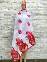 الملابس العرقية 2023African Wome Cotton Drivf حجم كبير التطريز جوفاء خارج الحجاب الناعم من التوقيت وشالات شالات