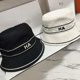 Großhandel Bucket Hats Schwarze Herren-Baseballmützen Weiße gewebte Hüte Damenmodedesigner-Fischerhut Herbst-Fedora-Sonnenhut