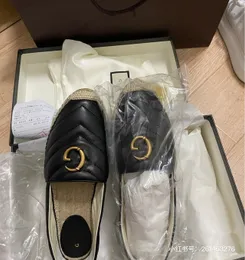 Marchi di scarpe casual da donna di Parigi Scarpe da pescatore piatte in corda di canapa personalizzata Comode traspiranti Scarpe di design di lusso versatili Mocassini 2g