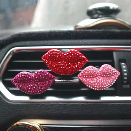 Decorazioni Deodorante Fragranze Auto Interior Decor Aroma Diffusore Air Vent Clip Bling Sexy Lip Car Ornament Accessori per ragazze R230228