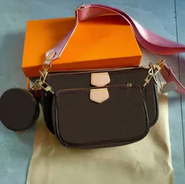 neueste klassische Designertasche 3A in 1 bedruckter Blumen-Mahjong-Tasche mit doppelseitiger Umhängetasche mit breitem Kettenschultergurt