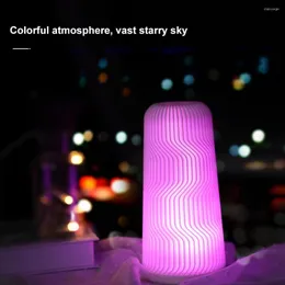 Table Lamps 3D Print Lamp Colorful Change Touch Control Phantom Atmosphere USB Rechargeable Night Light Home Decorative