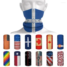 Scarves Canada/England/Chile National Flag Bandana Scarf Bicycle Headscarf Man Magic Headband Hiking Fishing Neck Gaiter