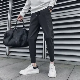 Женские брюки Capris Black/Grey Lummer Lumn Antry Slim Fit Casual Thin Harem Pants Мужская одежда уличная одежда Hip Hop Joggers Брюки мужчины 36-28 230301