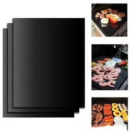 100 stücke BBQ Grill Matte Langlebig Antihaft Grill Matte 40*33 cm Kochen Blätter Mikrowelle Outdoor BBQ kochen Werkzeug Großhandel