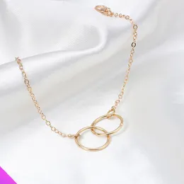 Bracelets de charme atacado 5 Metal Double Fashion Fashion Sweet Romantic Girl Jewelry Gifts Summer 2023 2 cores