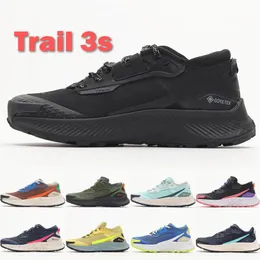 Top Pegasus Trail 3 Running Shoes 2022 GTX Oil Green Seafoam Triple Obsidiana Negra Siren Red Certery Volt Sneakers al aire libre 5 5-11342ZZ