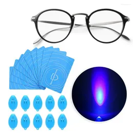 مشاهدة مجموعات إصلاح 10SET مضادة لضوء بطاقة الاختبار الأزرق نظارات المولد المولد العدسة UV مجموعة الكشف