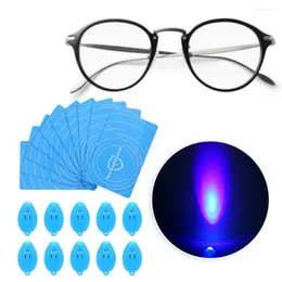 Kit di riparazione per orologi 10 set scheda di test anti-luce blu generatore blu kit di rilevamento accessori UV per lenti riutilizzabili