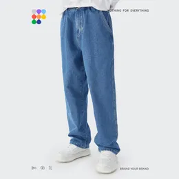 Men s jeans alt BASIC RETRO tvättade lösa denim byxor män mode svart par nödställda baggy manliga byxor 13023w21 230228