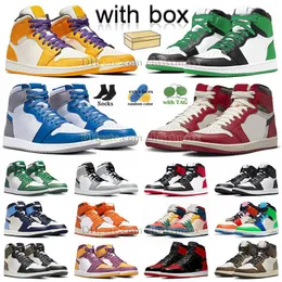 1s High Og Mens Womens Basketball Shoes Authentic Jumpman 1 Retos Starfish Chicago Lost And Found Gorge Green OG Olive Low Sail Black Phantom Reverse Mocha Sneakers