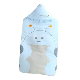 담요 Swaddling Born Baby Padded Soft Combed 침낭 만화 유아 Swaddle Cudled Quild 230301