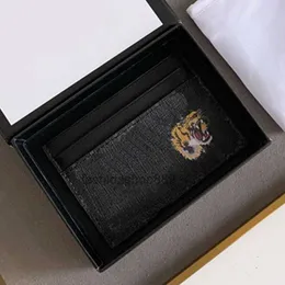 Card Designer Holder Womens Cards Holders Black Lambskin Mini Wallets Coin purse Leather Bag Handbags Tiger Snake Long wallet for Men top quality 2023
