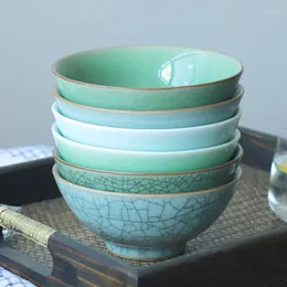 Миски 6 -дюймовые длинные келадон рисовая чаша творческий японский суп рамэн лапша винтажная посуда кухонные принадлежности контейнер