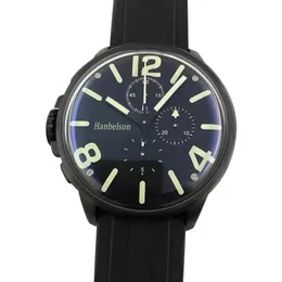 2021 Sport Style Orologio da uomo Luminoso convesso con guscio nero in vetro nero VK67 Orologi a sinistra.