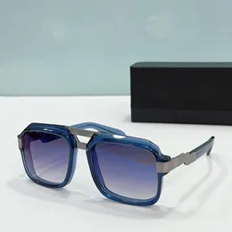 669 Vintage-Sonnenbrille für Herren, Nachtblau, Gunmetal-Blau, Farbverlauf, Sonnenbrille, Designer-Sonnenbrille, occhiali da sole, Sunnies UV400-Brille mit Box