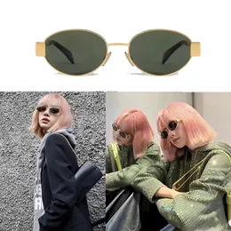 66s66s Sunglasses Luxury Sunglasses for women Metal frame Arc de Triomphe Minimalist oval design CL40235 Fashionable classic style sunglasses