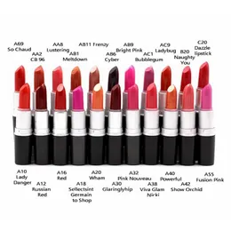 Lipstick Rouge Lipsticks Lip Stick 3G Luster Matte satynowy aluminiowy rurka kolorys