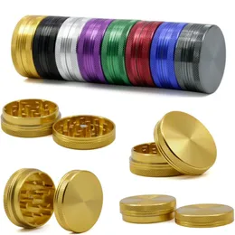 2 Layers Tobacco Grinders Smoking Accessories 40mm 50mm 55mm 63mm Aluminium Alloy Herb Grinder Cnc Teeth Filter 8 Colors