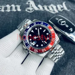 Vänsterhänt cola-ratten Mens Titta 40mm Sapphire 904L Rostfritt stål Automatisk maskin Montre de Luxe Watches Designer Dhgate armbandsur rotöl med Box Montre