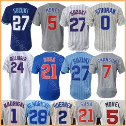 Koszulka bejsbolowa Seiya Suzuki Cody Bellinger Dansby Swanson Ernie Banks Christopher Morel Stroman Mancini Sammy Sosa Hoerner Hendricks Hosmer Happ Rozmiar S-3XL