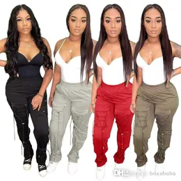 Women Pants Designer 2023 New Fashionable Spring Personalized Casual Overalls With Multiple Straps 4 Colours