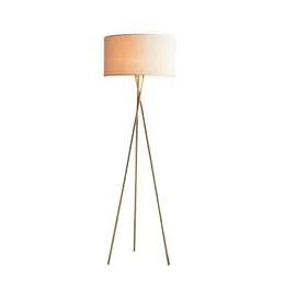 Europe style modern design tripod floor lamp luxury classic cloth shade standing light 50cm width 160cm height for hotel home living room bedroom study room decor