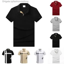 Polo da uomo 2023 Camicie estive Abbigliamento di marca Cotone manica corta Business Design Top t-shirt Casual a righe Designer Abbigliamento traspirante