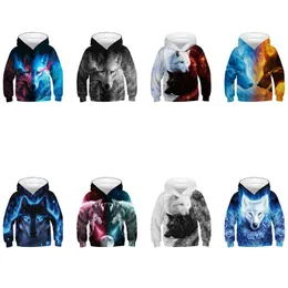 Herrtröjor tröjor barns pullover hoodie vinterprodukt tunn fleece hooded långärmad tröja djurtryck personaliserad