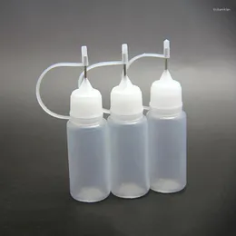 Lagringsflaskor Nålrör Sub-Bottling PE Pinhole Annoualing Bottle Tip Oiling 10 ml ml Soft med CAP REFILLABLE DROPPER 10/15st