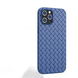 luxury Woven Cell Phone TPU Grid Cases For IPhone 14 13pro 13promax 12 11pro Promax X Xs Xr Xsmax 7p 8p brand phonecases women