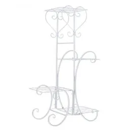 Forniture da giardino Altro Supporto per piante in metallo a 4 livelli Fioriera Portavasi Portaoggetti Espositore per interni Decorazioni per esterni per interni Balcone 82x50x25cm