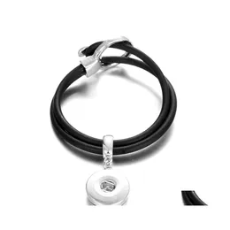 samochód DVR urok bransolety pu skórzana linowa bransoletka dopasuj 18 mm Snap Button Charms Biżuteria Boguń
