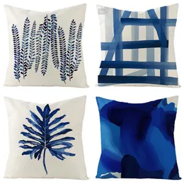 Pillow Blue Cover Fresh Mediterranean Style Home Decor Car Pillowcase Living Room Sofa Nap Office Window By Gift