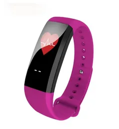 Slimy Color LCD Smart Band Heart Free Monitor Watch Sport Armband M99 Smart Wristband Message Reminder Wearable Devices4379503