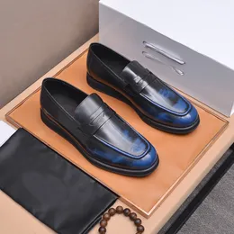 High Quality 2023 Men's Business Dress Shoes Brand Designer Party Wedding Oxfords Male Slip On Formal Brogues Flats Size 38-45