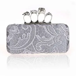 Borse New Women Ring Bag Scheletro di alta qualità Skull Finger Clutch Purse Borse da sera Portafogli femminiliL230302