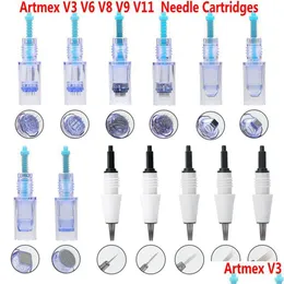 A agulhas de maquiagem permanente dicas de reposição Tatuagem do cartucho de agulha para Artmex V8 V6 V3 V9 V11 Tatoo Hine Drop Drop Health Dhxq9