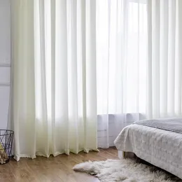 Vorhang Beige Creme Gelb Chiffon Tüll Transparent für Wohnzimmer Schlafzimmer Weiche Voile Panel Fensterbehandlung