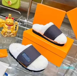 Designer Women fur Slippers Man wool Sliders Wholesale Price Flat beach 232 3 Comfort Slider Leather Flip Flops Ladies Scuffs Shoes Original size35-45 001