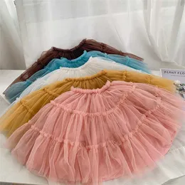 التنانير 2-8ERS Princess Girls Tutu Jaints Kids Dance Skirt for Girls 3 طبقات Tulle Tutu Girls Skirt Ball Ball Complets T230301