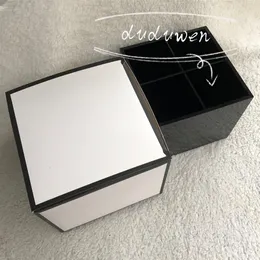 Fashion 4 Grid Black Acryle Storage Horpsticks Holder Maving rase rase Case Jewelry Organizer Gift Box326G