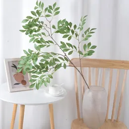 장식용 꽃 아름다운 가짜 엘름 잎 쉬운 치료 실크 웨딩 홈 장식 시뮬레이션 녹색 식물 생생한 가짜 정원 용품