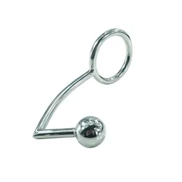 Other Health Beauty Items Stainless Steel Anal Plug Metal Hook With Penis Ring For Male Chastity Lock Fetish Cock Rings Drop Delive Dhraz